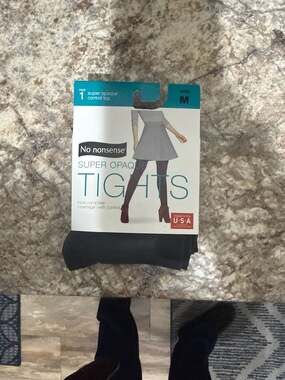 No nonsense Super Opaque Control Top Tights grey Size Medium